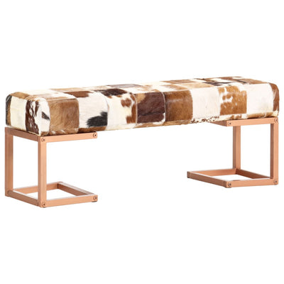 Stella Homewares Bench 110 cm Brown Patchwork Genuine Goat Leather