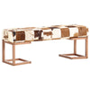 Stella Homewares Bench 110 cm Brown Patchwork Genuine Goat Leather