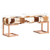 Stella Homewares Bench 110 cm Brown Patchwork Genuine Goat Leather