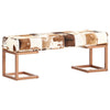 Stella Homewares Bench 110 cm Brown Patchwork Genuine Goat Leather