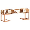 Stella Homewares Bench 110 cm Brown Patchwork Genuine Goat Leather