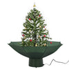 Stella Homewares Snowing Christmas Tree with Umbrella Base Green 75 cm