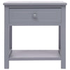 Stella Homewares Nightstands 2 pcs Grey 40x29x42 cm Paulownia Wood