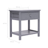 Stella Homewares Nightstands 2 pcs Grey 40x29x42 cm Paulownia Wood