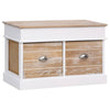 Stella Homewares Hall Bench 70x35x45 cm Paulownia Wood