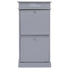 Stella Homewares Shoe Cabinet Grey 50x28x98 cm Paulownia Wood