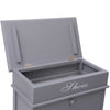 Stella Homewares Shoe Cabinet Grey 50x28x98 cm Paulownia Wood