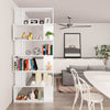 Stella Homewares Book Cabinet/Room Divider White 80x24x192 cm Engineered Wood