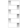 Stella Homewares Book Cabinet/Room Divider White 80x24x192 cm Engineered Wood