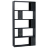 Stella Homewares Book Cabinet/Room Divider High Gloss Black 80x24x159 cm