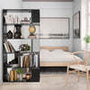 Stella Homewares Book Cabinet/Room Divider High Gloss Black 80x24x159 cm