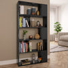 Stella Homewares Book Cabinet/Room Divider High Gloss Black 80x24x159 cm