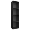 Stella Homewares Book Cabinet/TV Cabinet Black 36x30x143 cm Engineered Wood