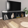 Stella Homewares Book Cabinet/TV Cabinet Black 36x30x143 cm Engineered Wood