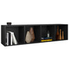 Stella Homewares Book Cabinet/TV Cabinet Black 36x30x143 cm Engineered Wood