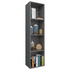 Stella Homewares Book Cabinet/TV Cabinet Grey 36x30x143 cm Engineered Wood