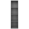 Stella Homewares Book Cabinet/TV Cabinet Grey 36x30x143 cm Engineered Wood