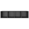 Stella Homewares Book Cabinet/TV Cabinet Grey 36x30x143 cm Engineered Wood
