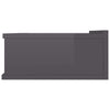 Stella Homewares Floating Nightstands 2 pcs High Gloss Grey 40x30x15 cm Engineered Wood
