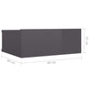 Stella Homewares Floating Nightstands 2 pcs High Gloss Grey 40x30x15 cm Engineered Wood