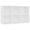 Stella Homewares Book Cabinet/Sideboard White 66x30x98 cm Engineered Wood