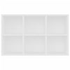 Stella Homewares Book Cabinet/Sideboard White 66x30x98 cm Engineered Wood