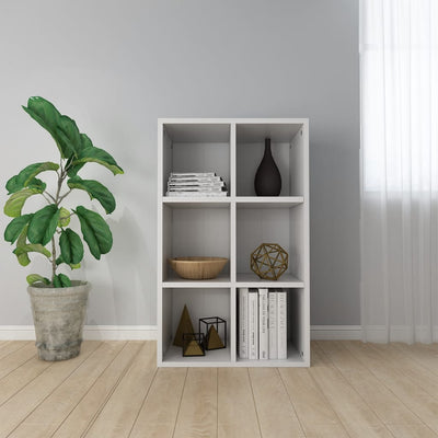 Stella Homewares Book Cabinet/Sideboard White 66x30x98 cm Engineered Wood