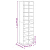 Stella Homewares Shoe Cabinet Sonoma Oak 54x34x183 cm Engineered Wood
