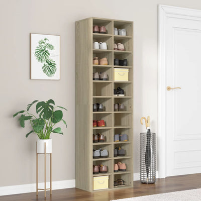 Stella Homewares Shoe Cabinet Sonoma Oak 54x34x183 cm Engineered Wood