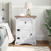 Stella Homewares Bedside Cabinet Mexican Pine Corona Range White 53x39x67 cm