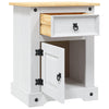 Stella Homewares Bedside Cabinet Mexican Pine Corona Range White 53x39x67 cm