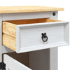 Stella Homewares Bedside Cabinet Mexican Pine Corona Range White 53x39x67 cm