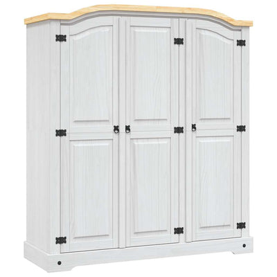 Stella Homewares Wardrobe Mexican Pine Corona Range 3 Doors White