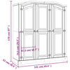 Stella Homewares Wardrobe Mexican Pine Corona Range 3 Doors White
