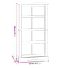 Stella Homewares 4-Tier Bookcase Mexican Pine Corona Range White 80x29x150 cm
