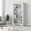 Stella Homewares 4-Tier Bookcase Mexican Pine Corona Range White 80x29x150 cm