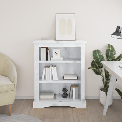 Stella Homewares 3-Tier Bookcase Mexican Pine Corona Range White 81x29x100 cm