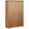 Stella Homewares 3-Door Wardrobe 118x50x171.5 cm Pine Panama Range
