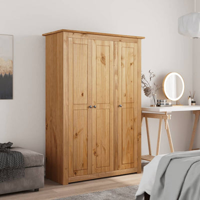 Stella Homewares 3-Door Wardrobe 118x50x171.5 cm Pine Panama Range