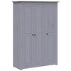 Stella Homewares 3-Door Wardrobe Grey 118x50x171.5 cm Pine Panama Range