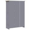 Stella Homewares 3-Door Wardrobe Grey 118x50x171.5 cm Pine Panama Range