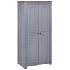 Stella Homewares Wardrobe Grey 80x50x171.5 cm Solid Pine Panama Range