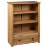 Stella Homewares Bookcase 80x35x110 cm Solid Pine Wood Panama Range