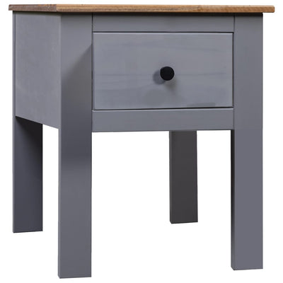 Stella Homewares Bedside Cabinet Grey 46x40x57 cm Pine Panama Range