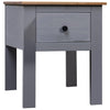 Stella Homewares Bedside Cabinet Grey 46x40x57 cm Pine Panama Range