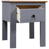 Stella Homewares Bedside Cabinet Grey 46x40x57 cm Pine Panama Range