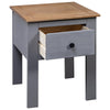 Stella Homewares Bedside Cabinet Grey 46x40x57 cm Pine Panama Range