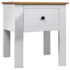 Stella Homewares Bedside Cabinet White 46x40x57 cm Pine Panama Range