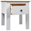 Stella Homewares Bedside Cabinet White 46x40x57 cm Pine Panama Range
