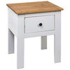 Stella Homewares Bedside Cabinet White 46x40x57 cm Pine Panama Range